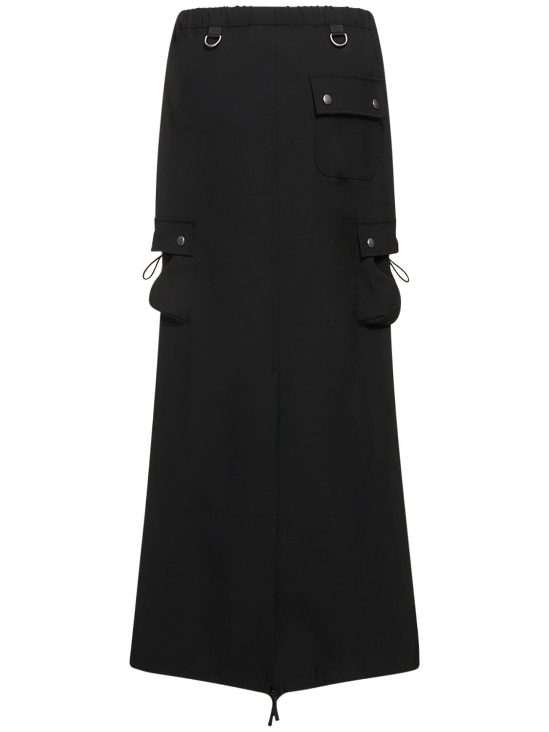 Shop Coperni Tailored Cool Wool Blend Cargo Skirt In Black