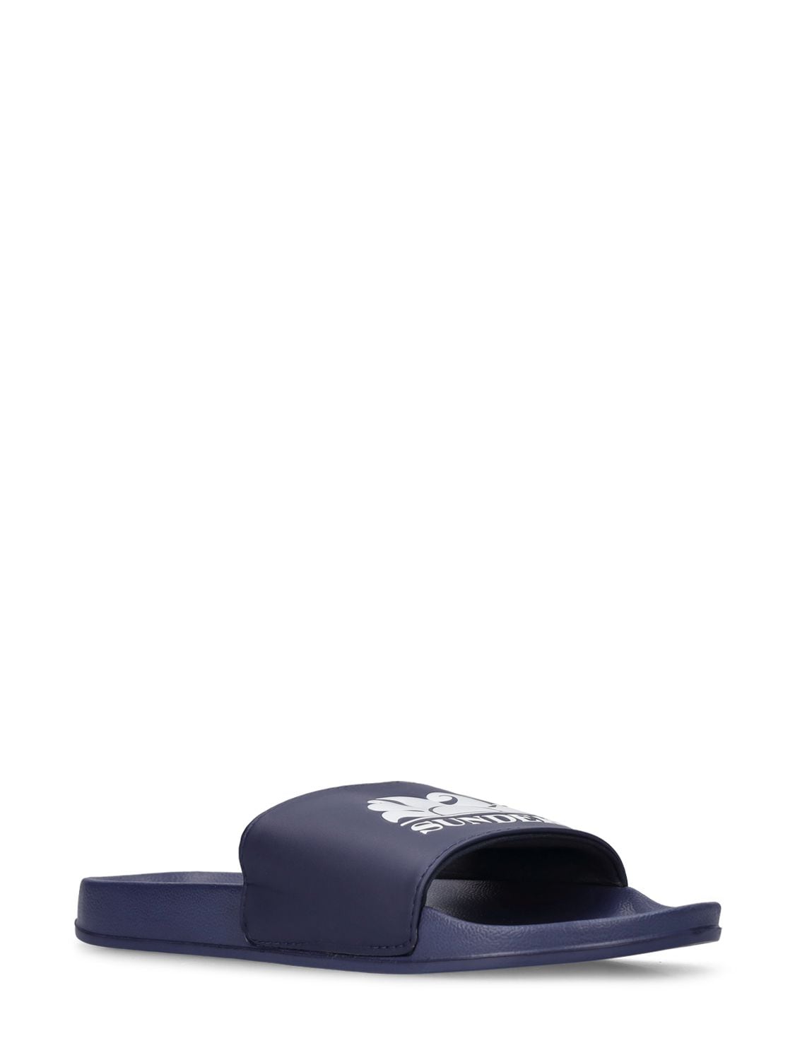 Sundek 25mm Logo Print Rubber Slide Sandals In Dunkelblau | ModeSens