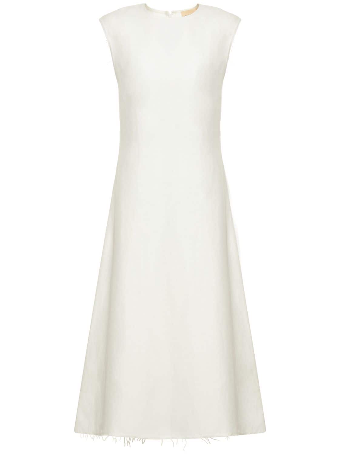 Loulou Studio Women's Sleeveless Linen-blend Midi-dress In Ivory | ModeSens
