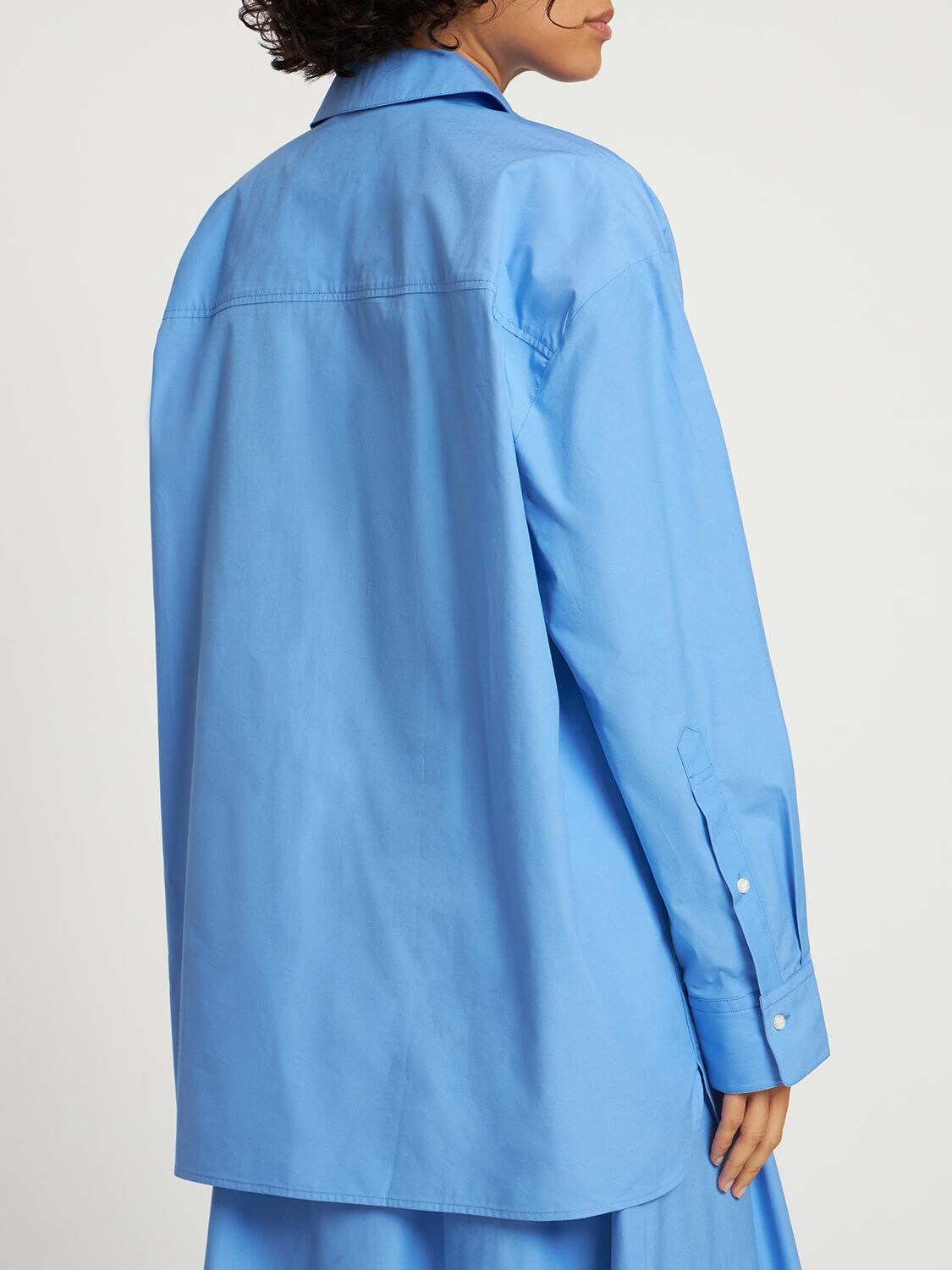 LOULOU STUDIO ESPANTO COTTON POPLIN SHIRT 
