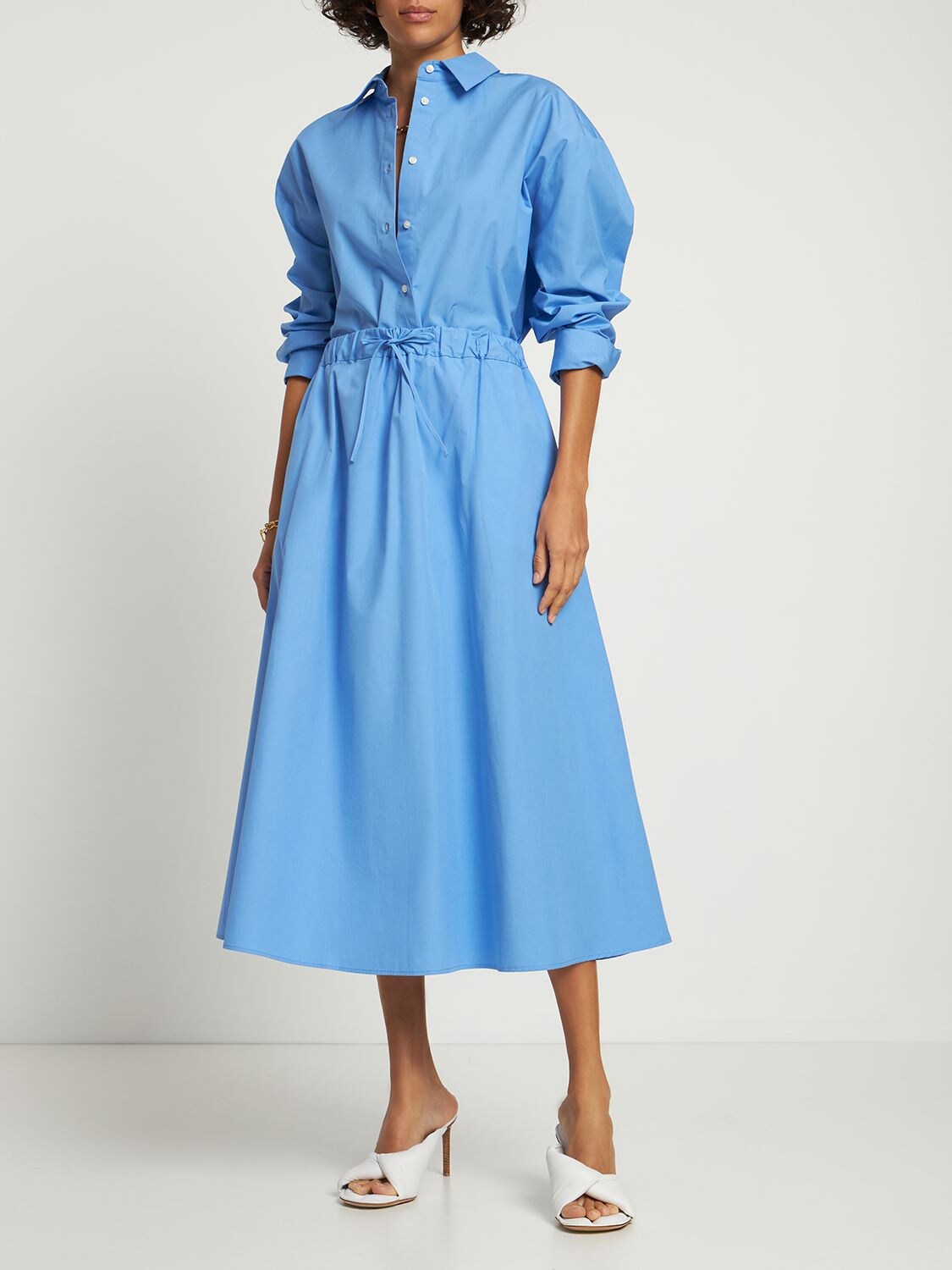 LOULOU STUDIO ESPANTO COTTON POPLIN SHIRT 