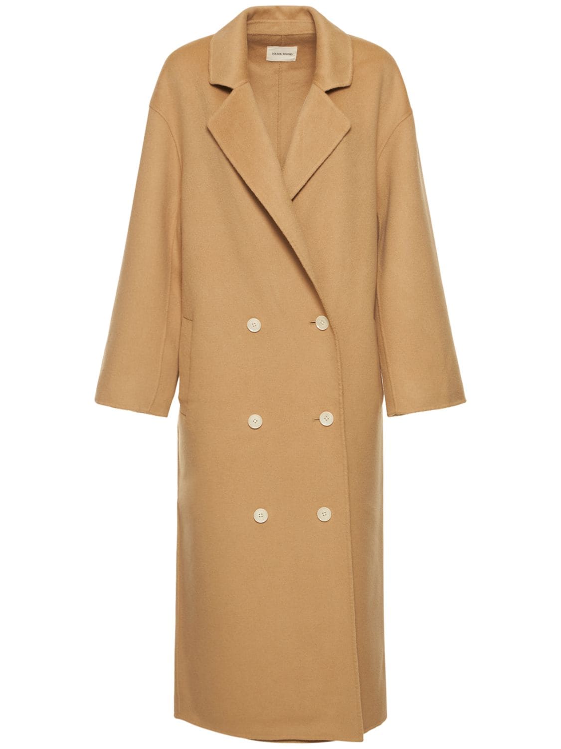 Loulou Studio Brown Borneo Double-breasted Wool Coat In Neutrals
