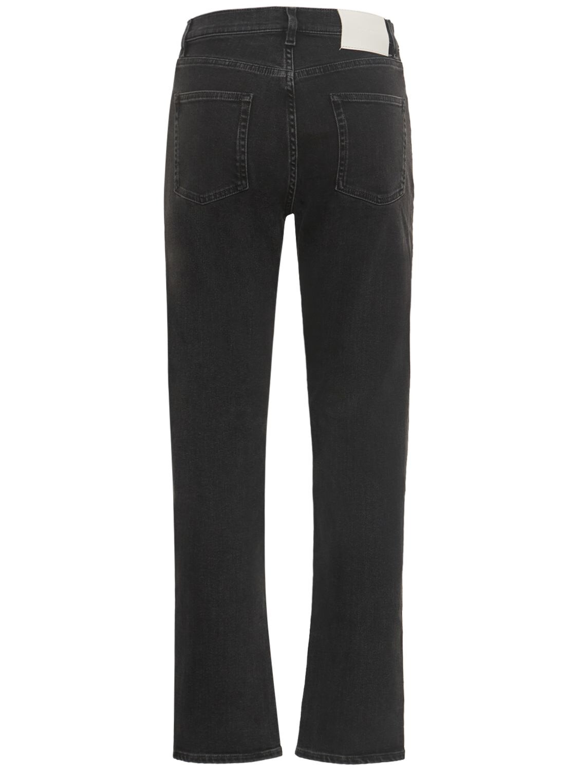 Shop Loulou Studio Wular Straight Organic Cotton Jeans In Black