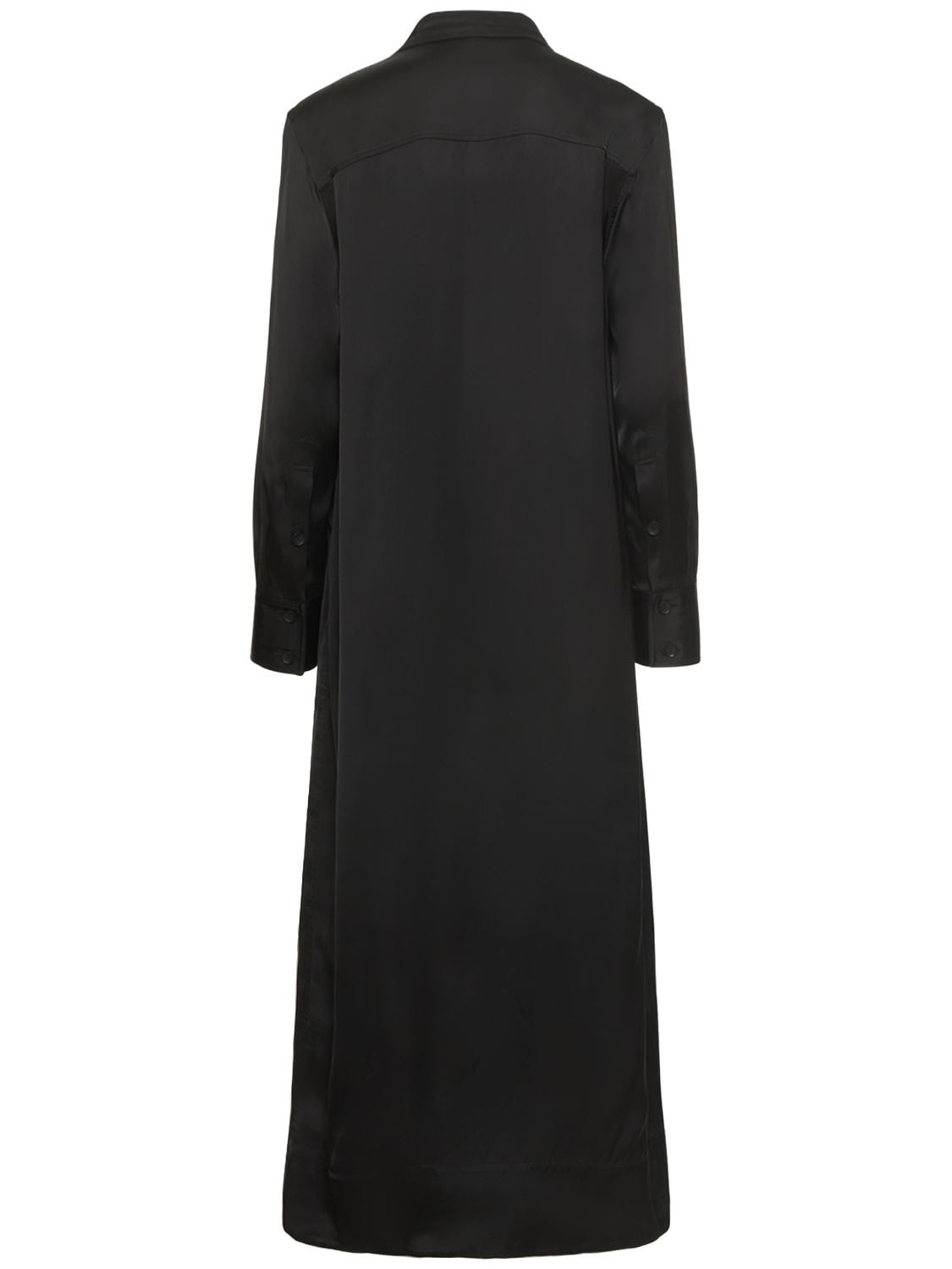 LOULOU STUDIO ARA VISCOSE SATIN MIDI DRESS 