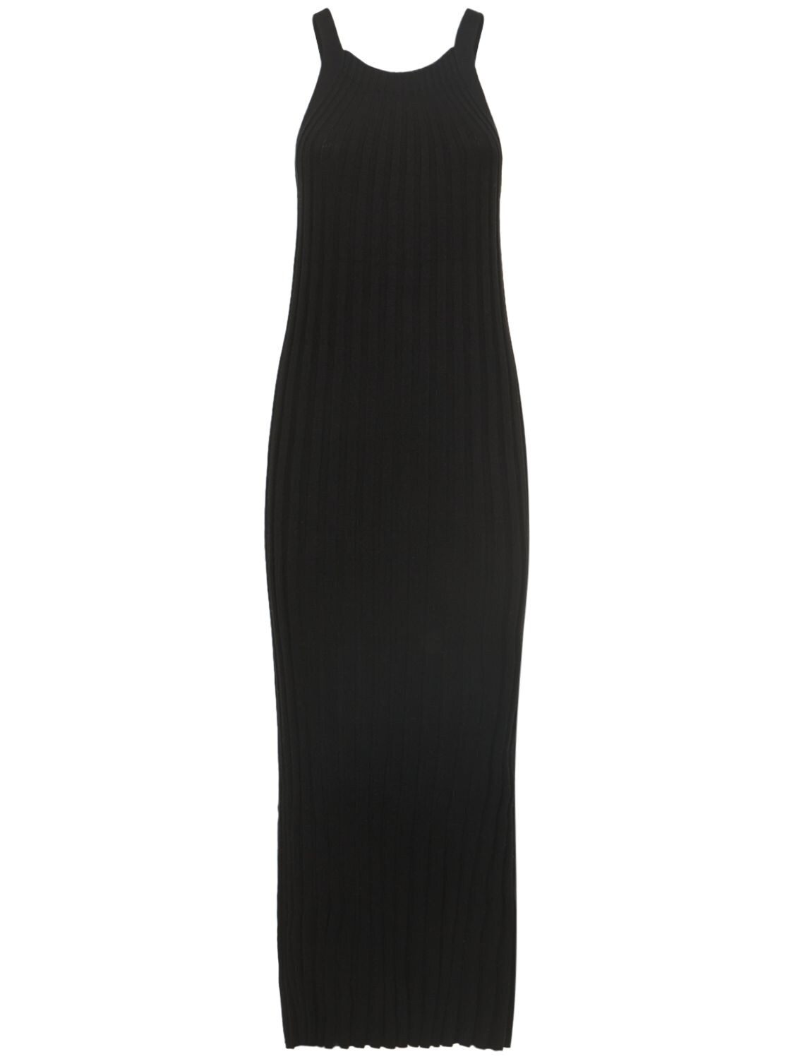 Loulou Studio Moun Sleeveless Draped Silk Midi Dress In Black