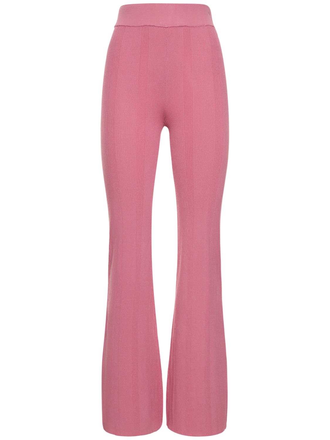 Remain Birger Christensen Soleima Knit Flared Trousers In Pink