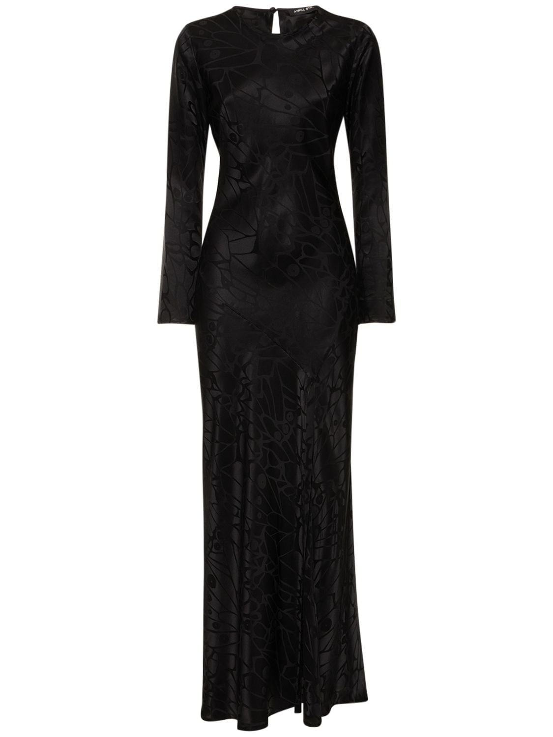 Anine Bing Women's Freja Silk Butterfly Jacquard Maxi Dress In Black ...