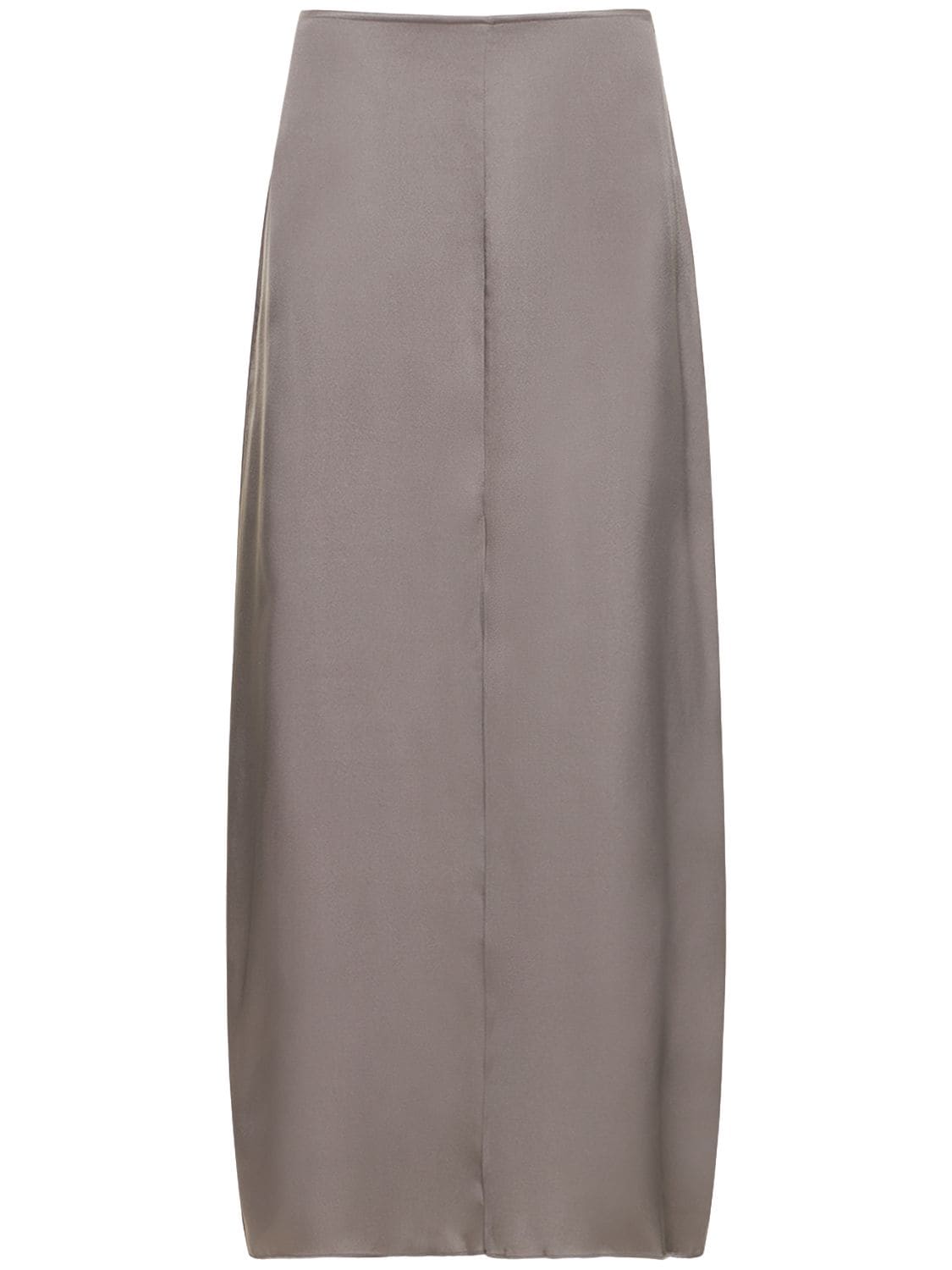 Anine Bing Alanna Silk Satin Midi Skirt In Purple