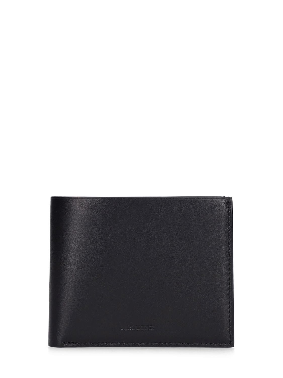 Jil Sander Logo Wallet W/ Zip Pocket In Black