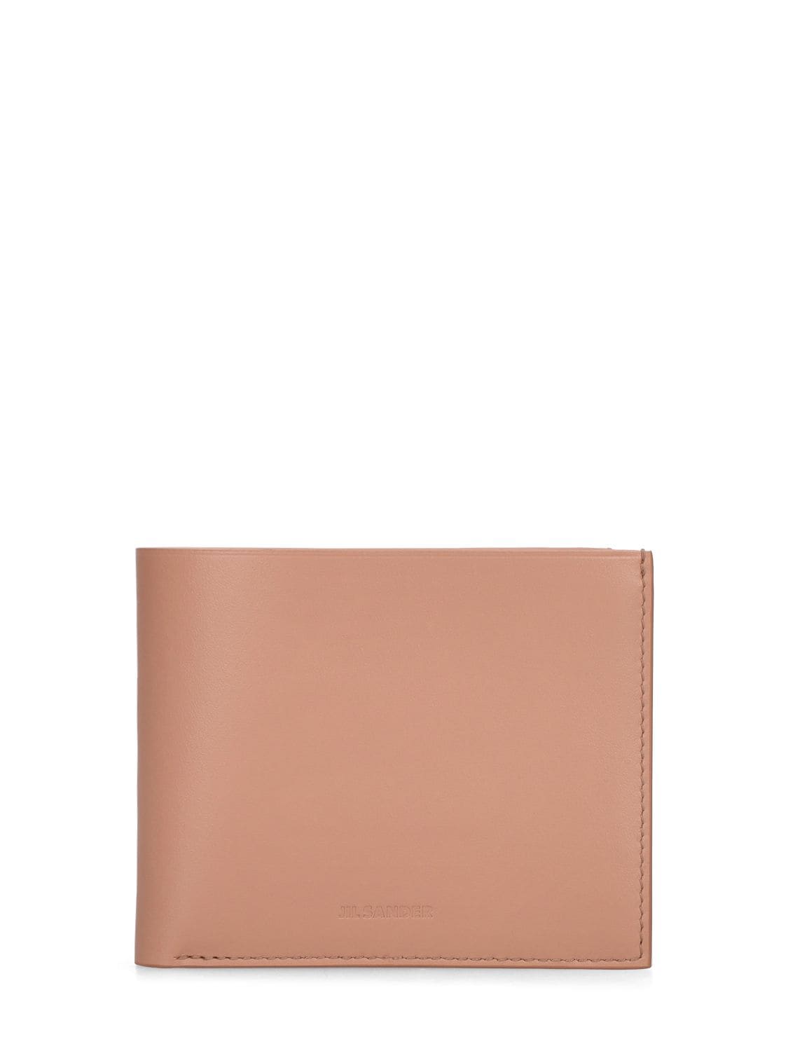 Jil Sander Logo Wallet W/ Zip Pocket In Peachy Pink