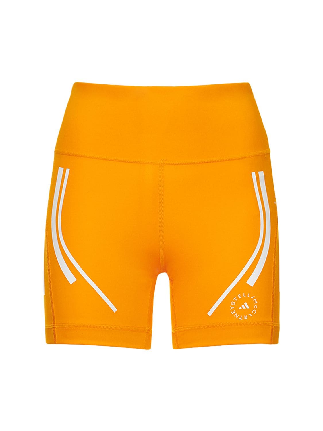 Adidas By Stella Mccartney Asmc Truepace Tight Running Shorts In Orange