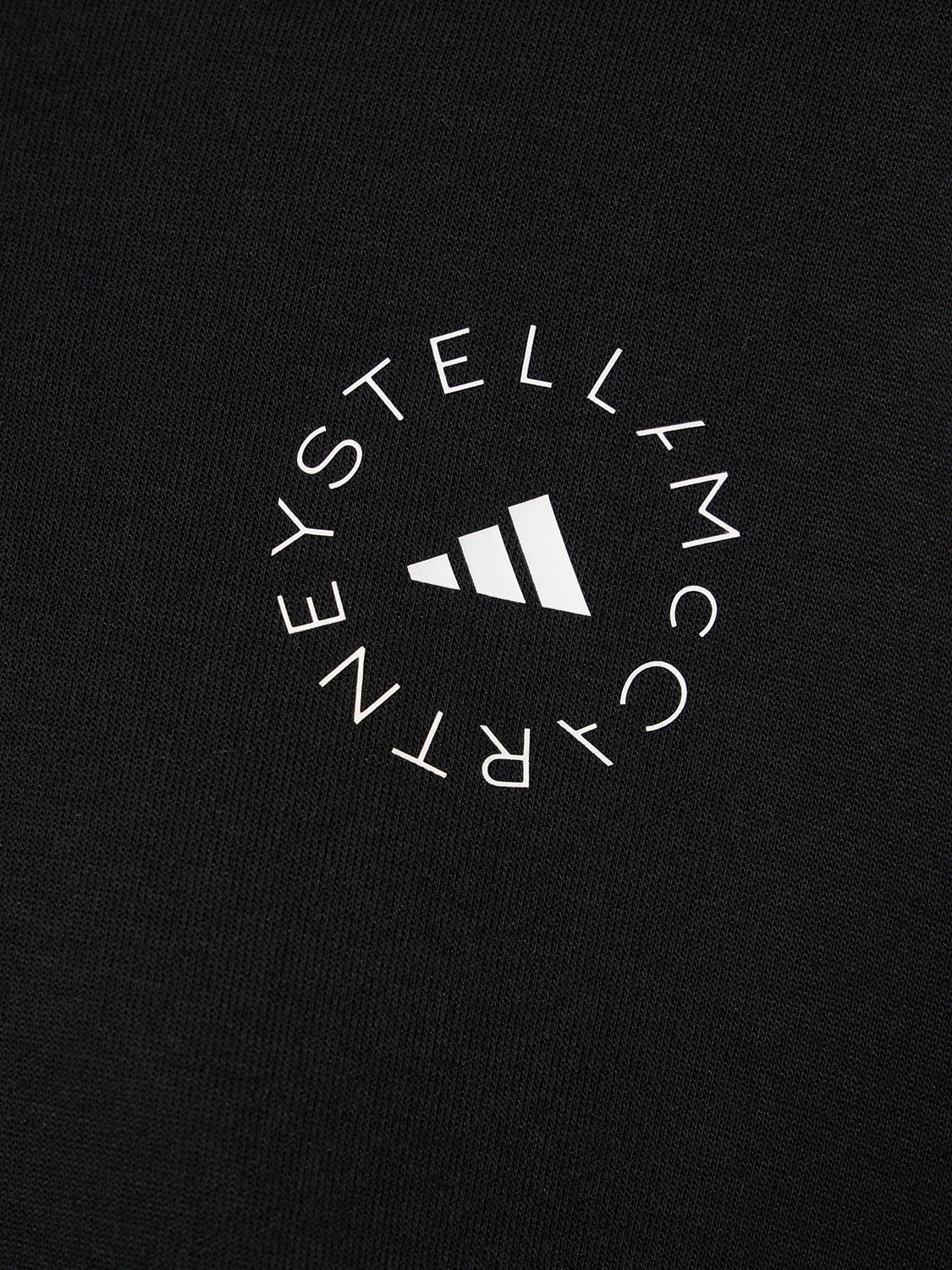 Shop Adidas By Stella Mccartney Asmc Sportswear Cropped Hoodie In Black