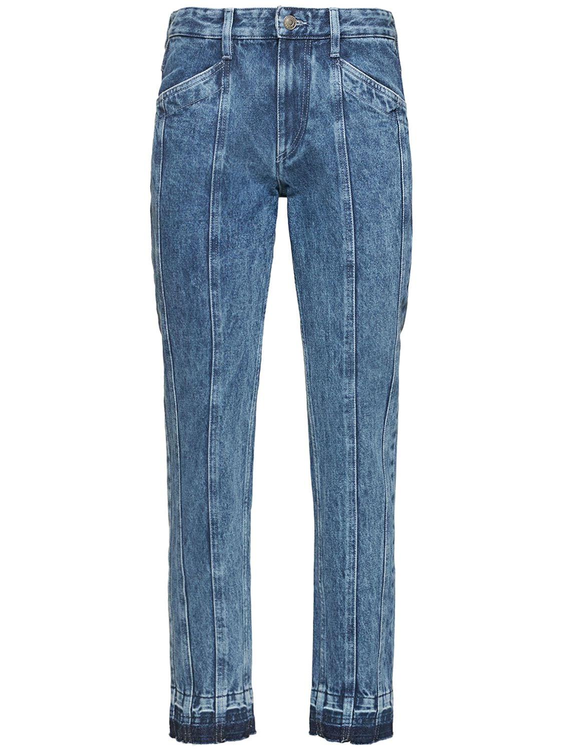Shop Isabel Marant Étoile Sulanoa Cotton Jeans In Blue