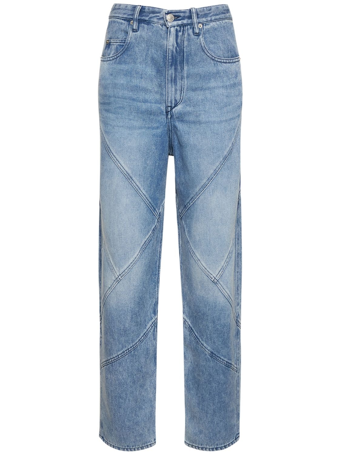 Marant Etoile Corsy Lyocell Denim Jeans In Blue