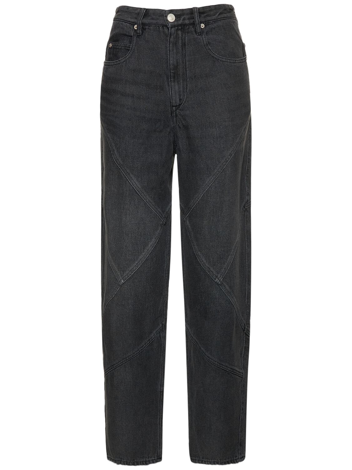 Marant Etoile Corsy Lyocell Denim Jeans In Grey