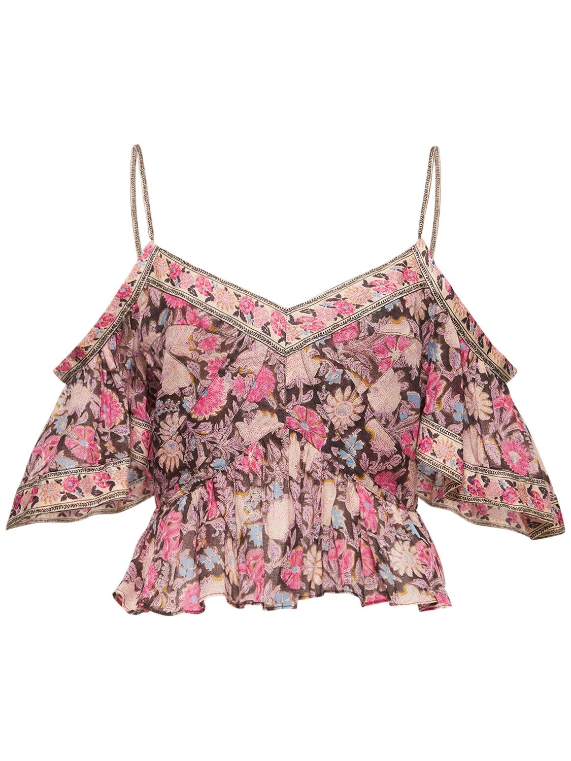 Isabel Marant Étoile Garuva Top In Black,multi