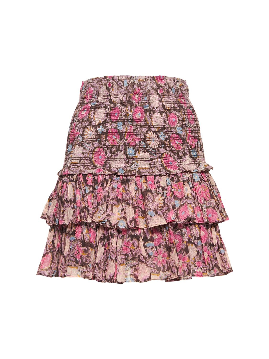 Naomi printed cotton miniskirt