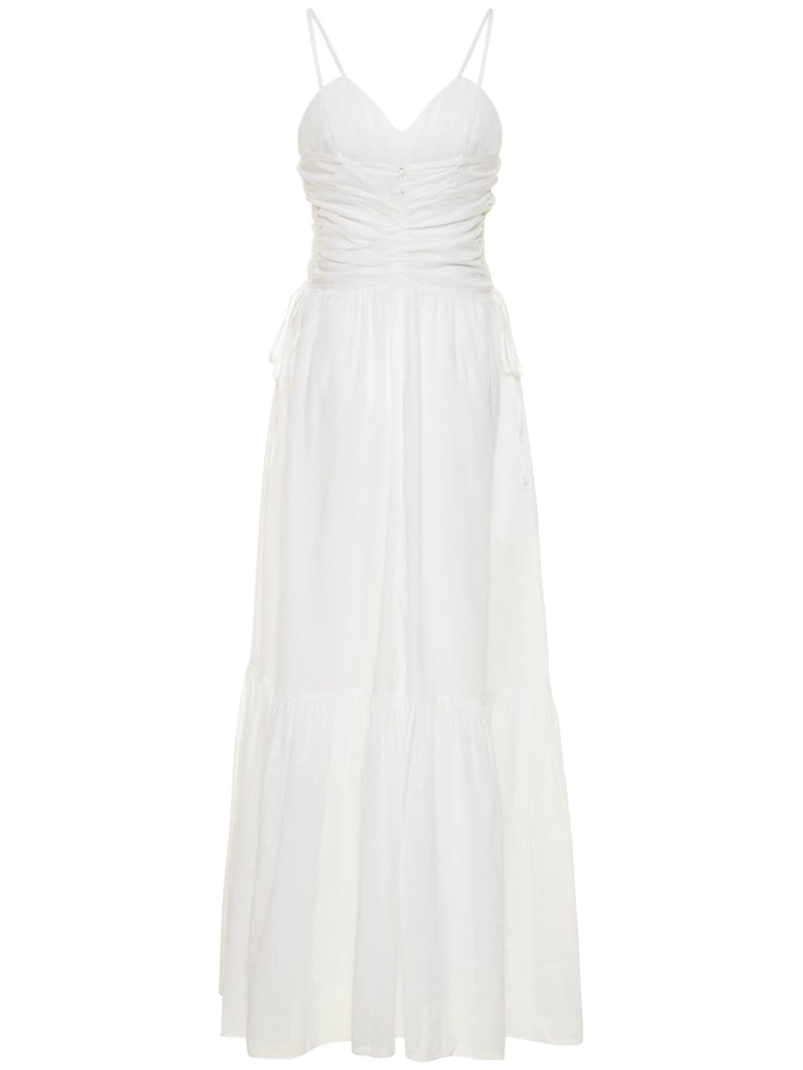 Isabel Marant Étoile Giana Cotton Voile Long Dress In White