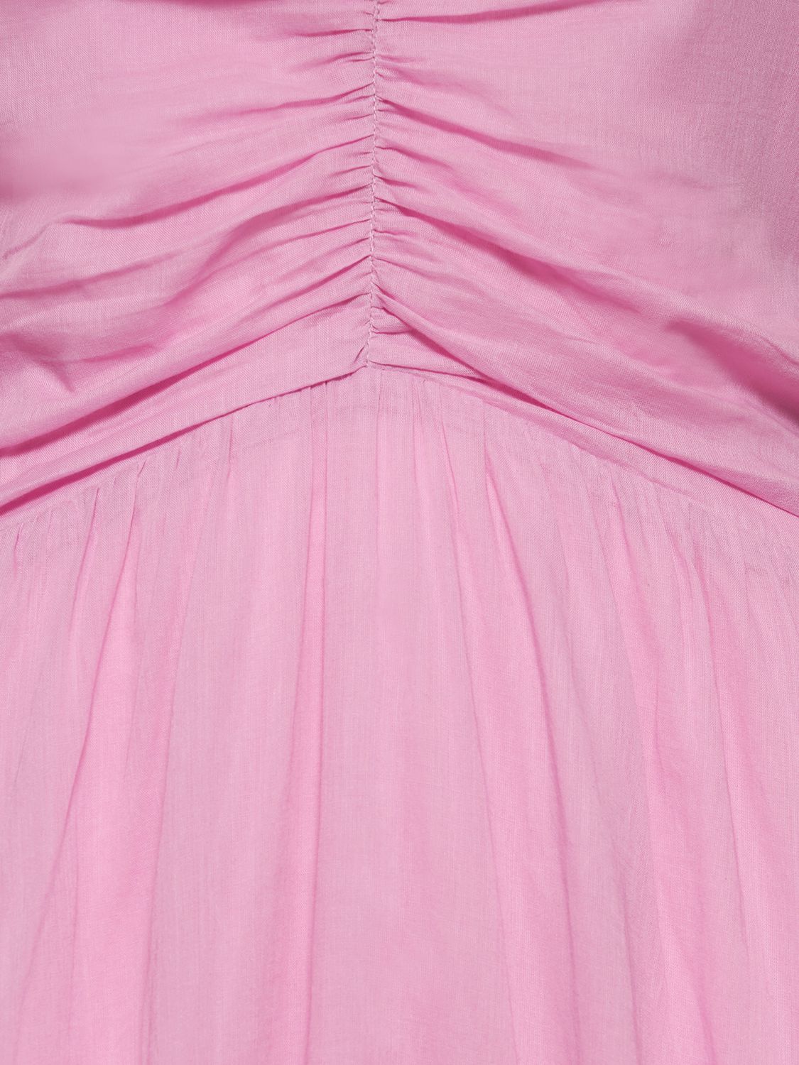 Shop Isabel Marant Étoile Giana Cotton Voile Long Dress In Lilac