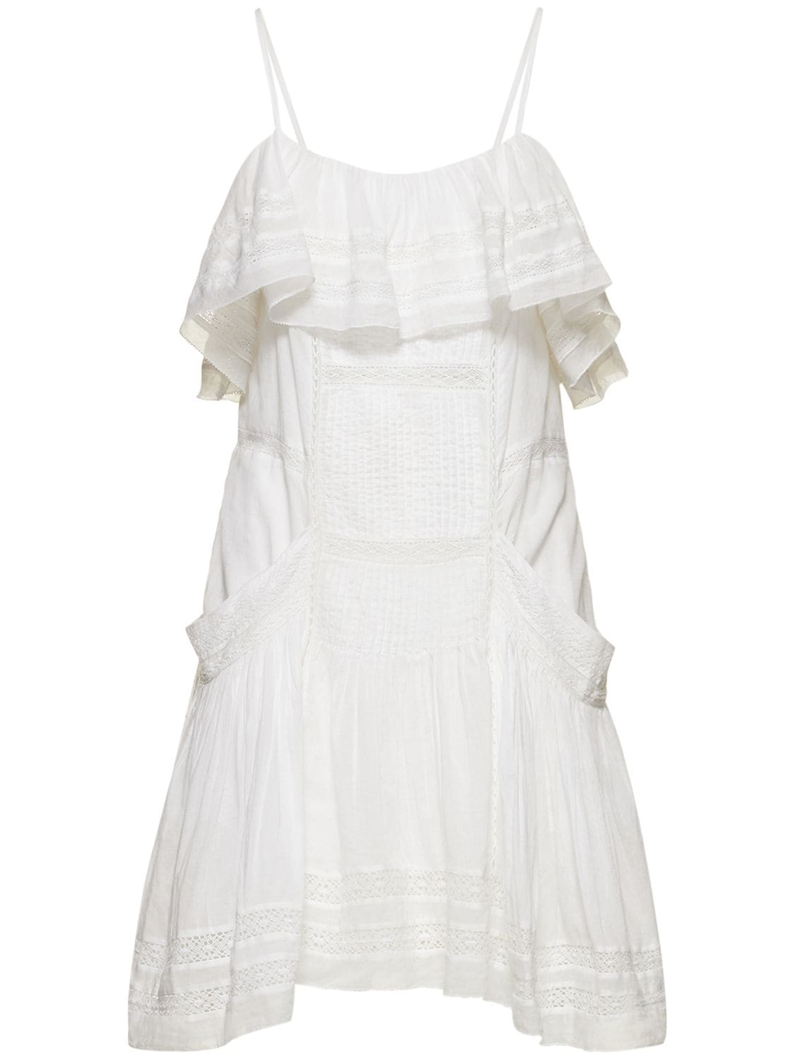 Shop Isabel Marant Étoile Moly Cotton Mini Dress In White