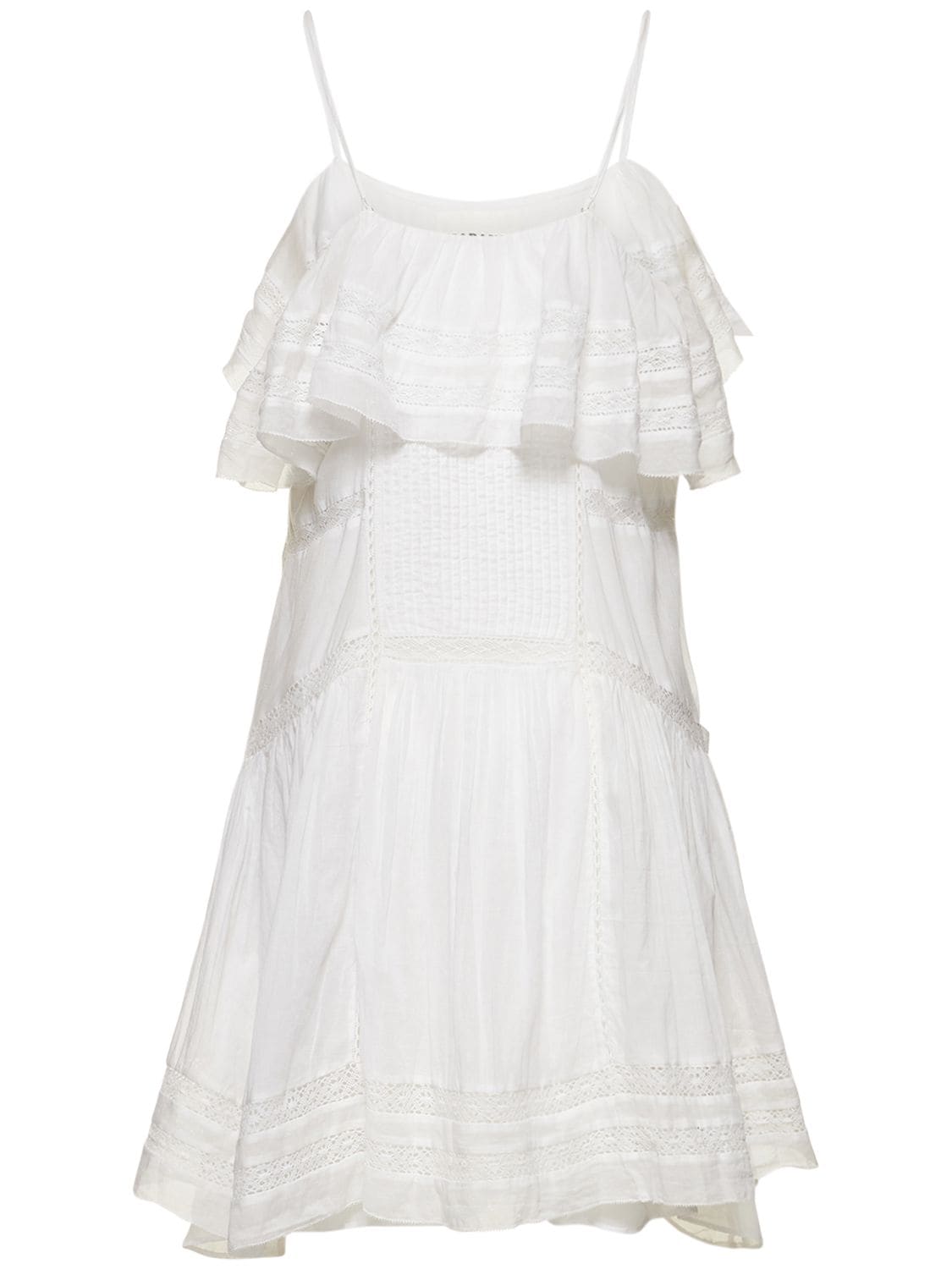 Shop Isabel Marant Étoile Moly Cotton Mini Dress In White