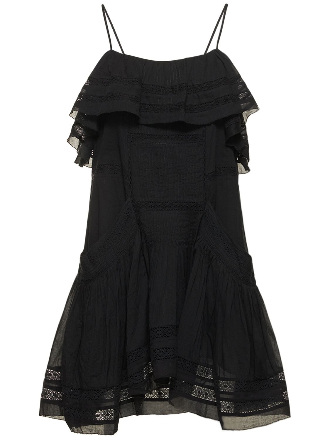 Shop Isabel Marant Étoile Moly Cotton Mini Dress In Black