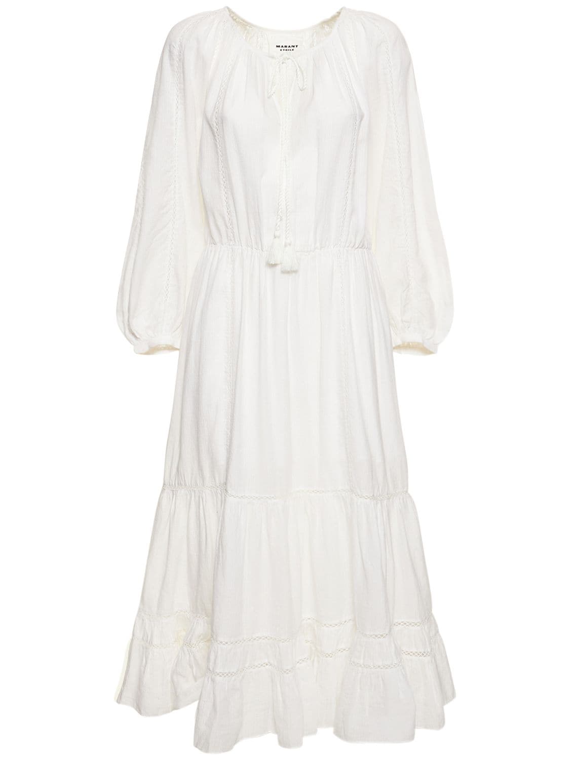 ISABEL MARANT ÉTOILE LATIFA COTTON BLEND MIDI DRESS