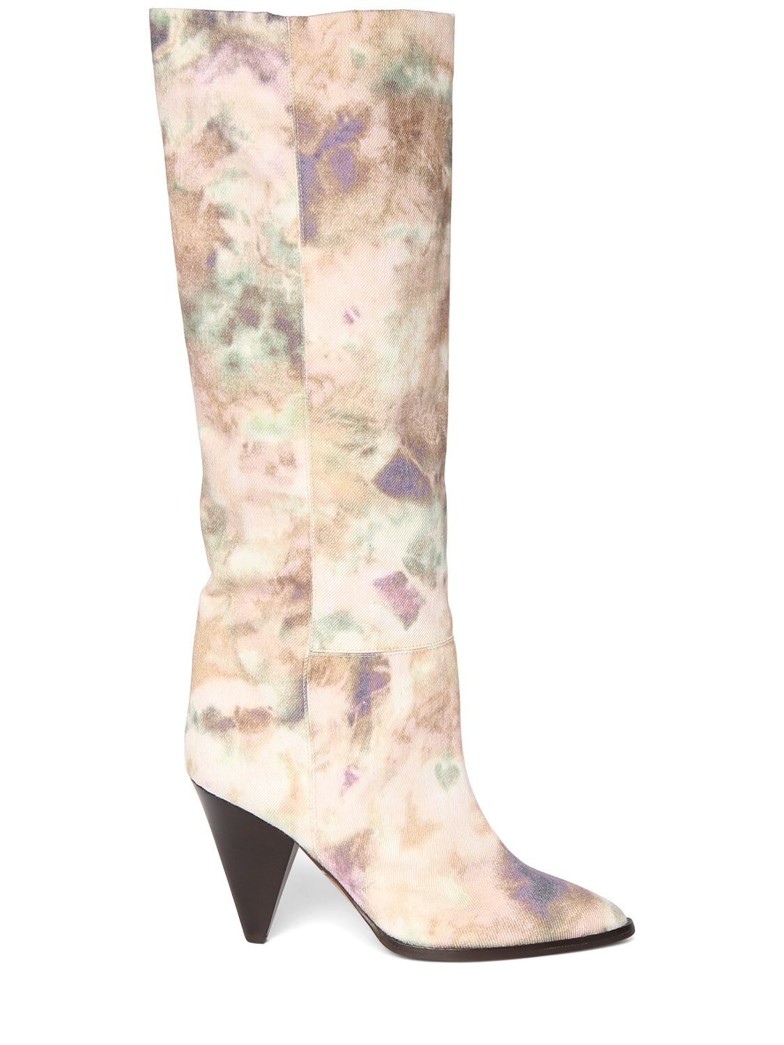 90mm Ririo-gb Tie Dye Canvas Tall Boots – WOMEN > SHOES > BOOTS