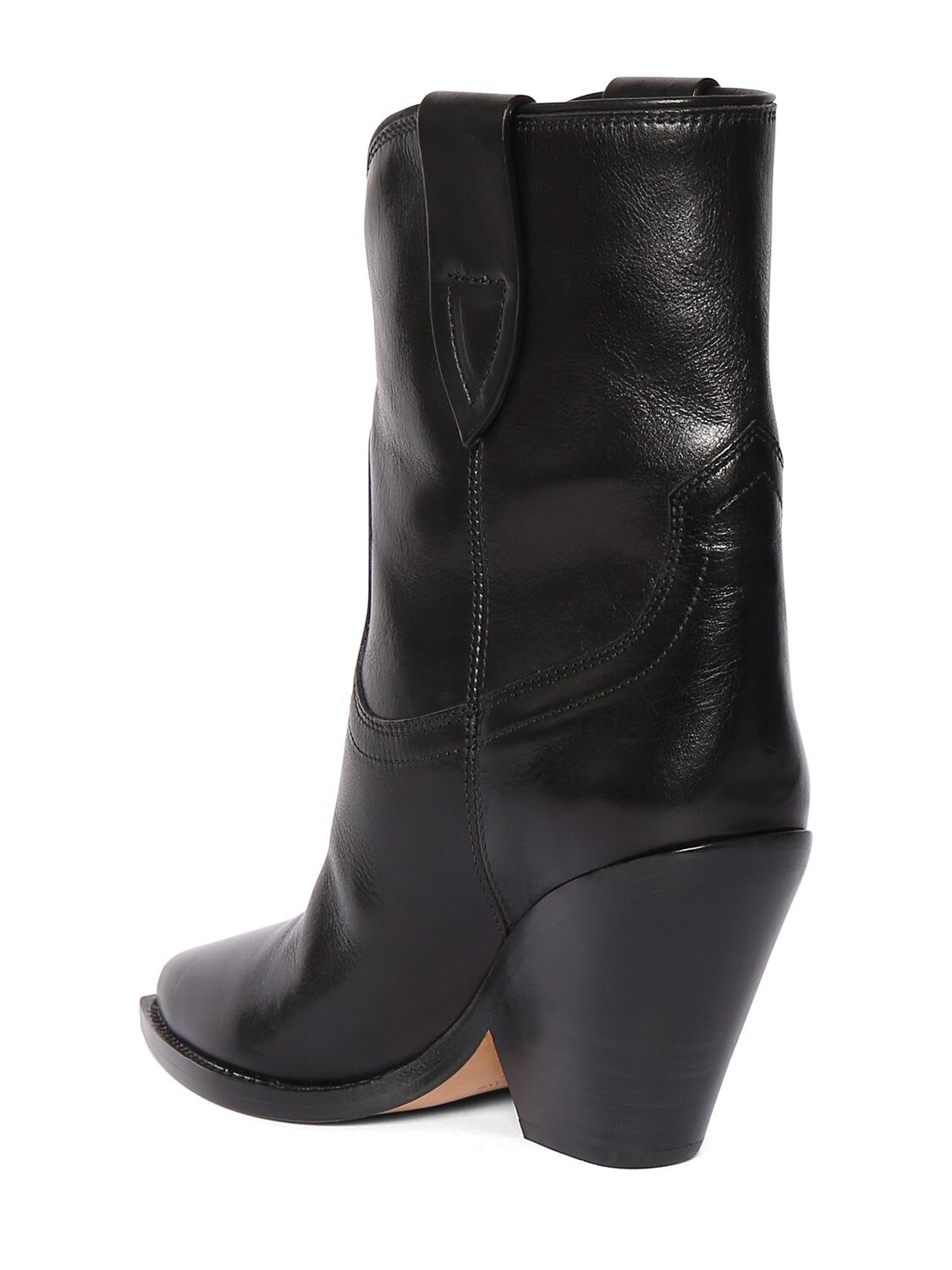 Shop Isabel Marant 90mm Leyane-gz Leather Ankle Boots In Black
