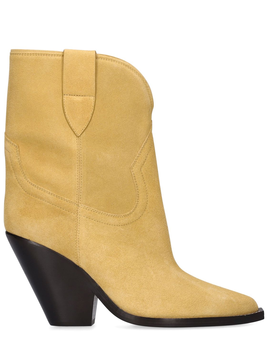 Isabel Marant 90mm Suede Boots In Light Yellow