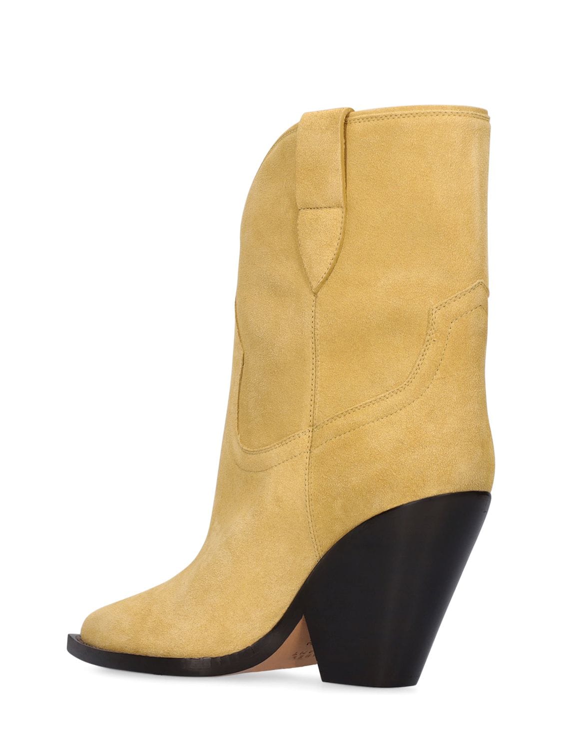 Shop Isabel Marant 90mm Leyane Suede Ankle Boots In Light Yellow