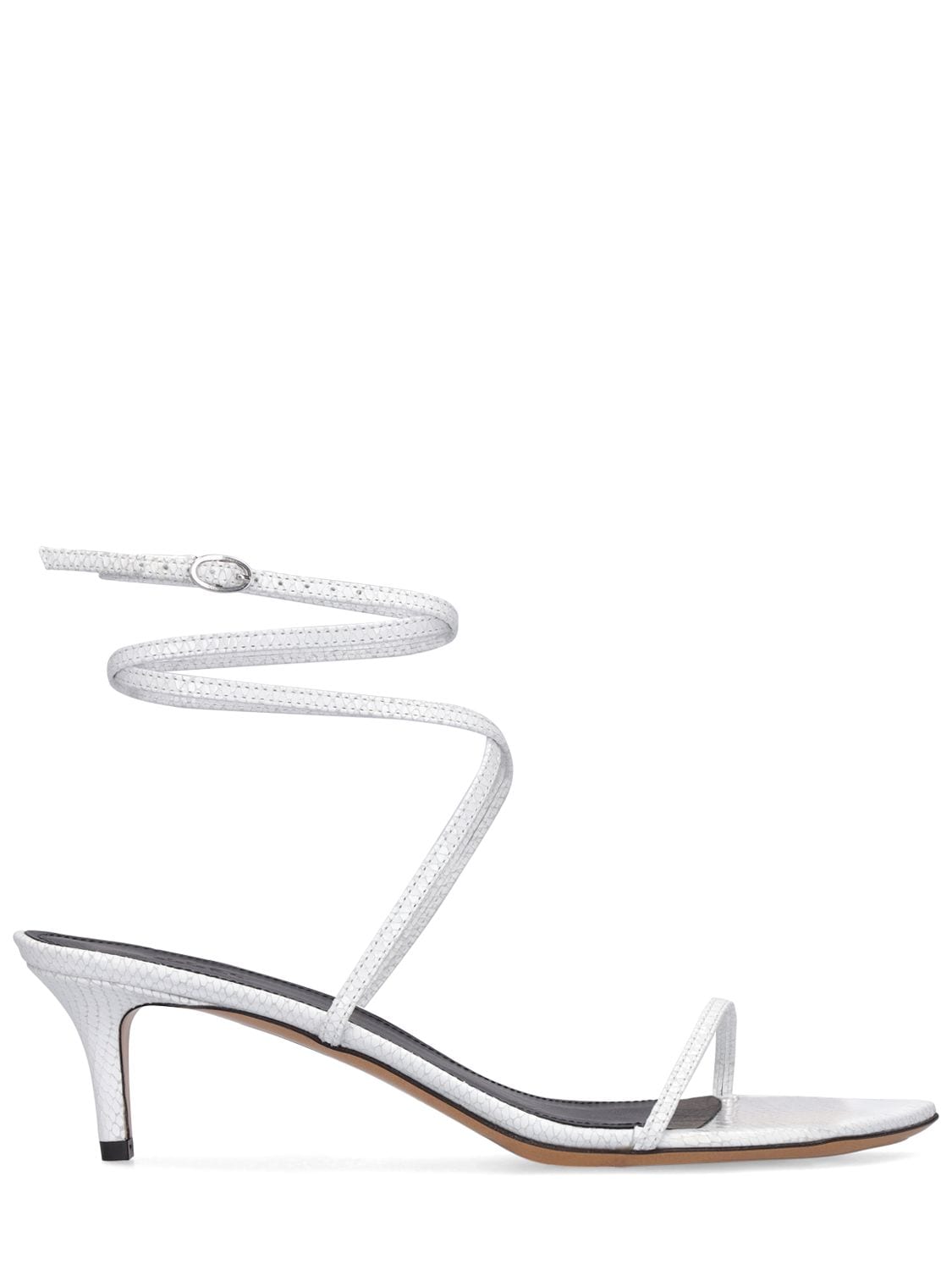 Shop Isabel Marant 50mm Aridee Python Print Leather Sandals In White