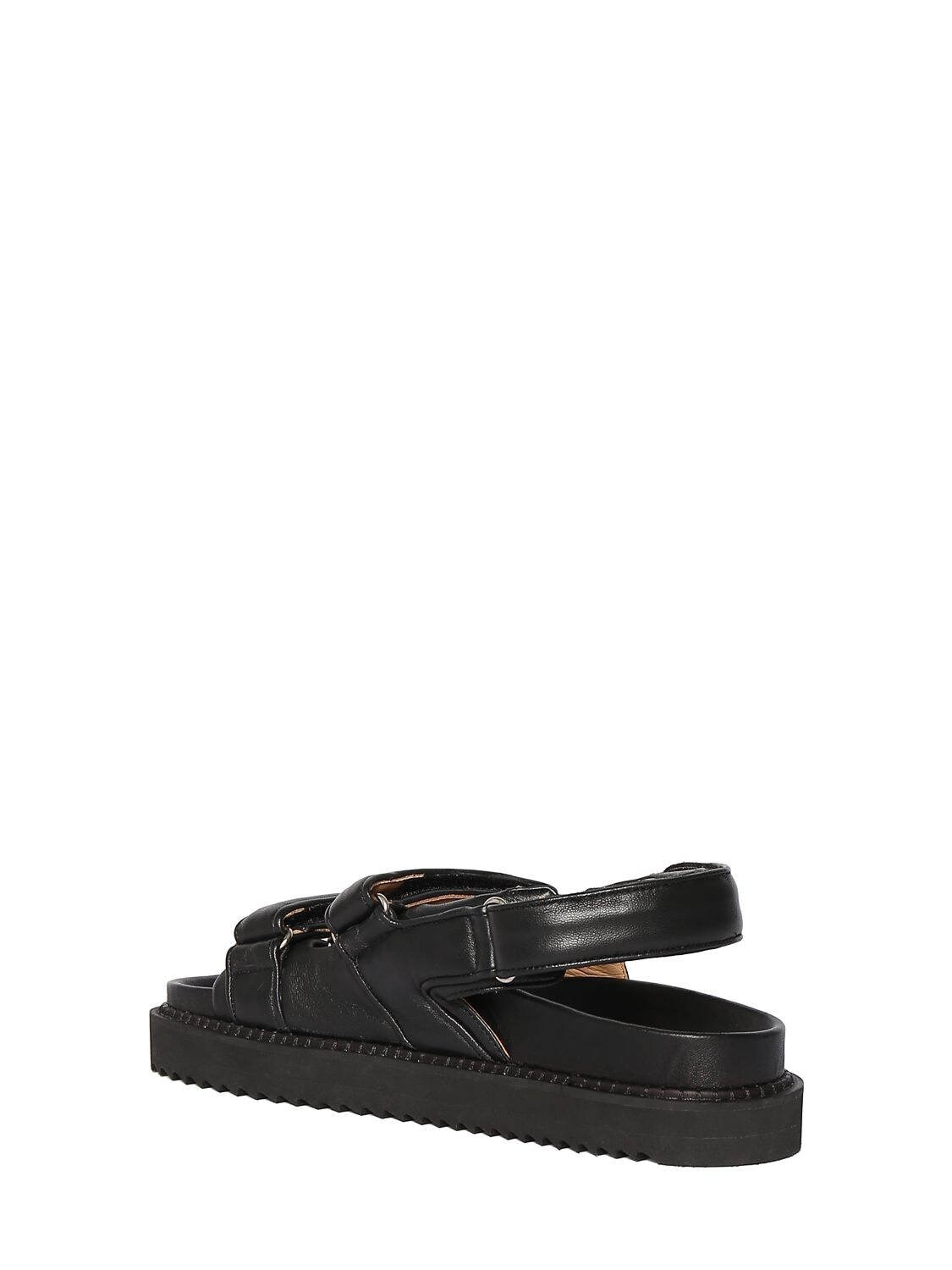 Shop Isabel Marant 25mm Madee-gb Leather Flats In Black