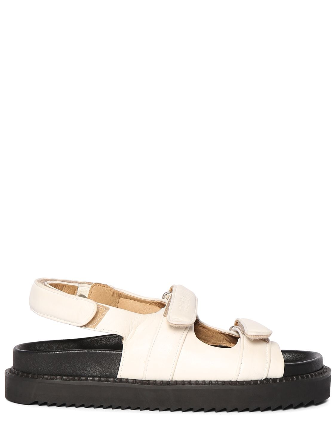 Shop Isabel Marant 25mm Madee-gb Leather Flats In White