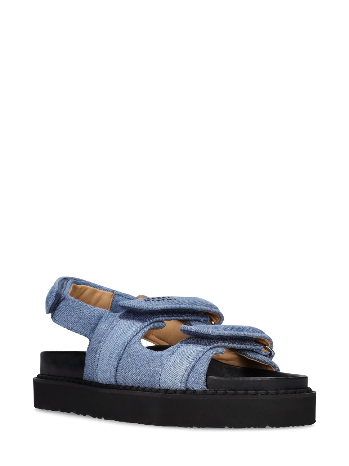 Shop Isabel Marant 25mm Madee-gb Denim Sandals