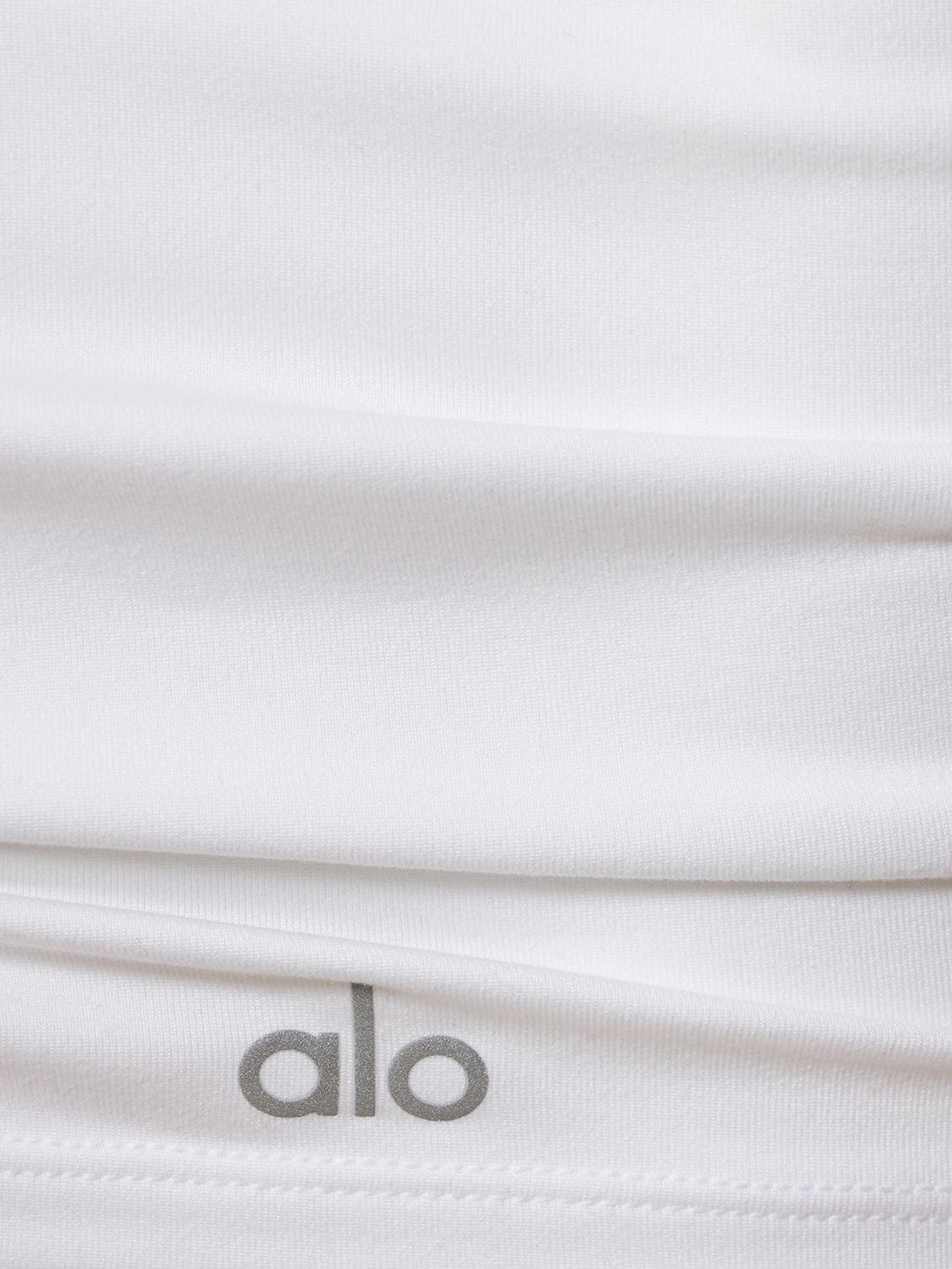 Alo Yoga Alosoft Finesse Short Sleeve T-shirt In White