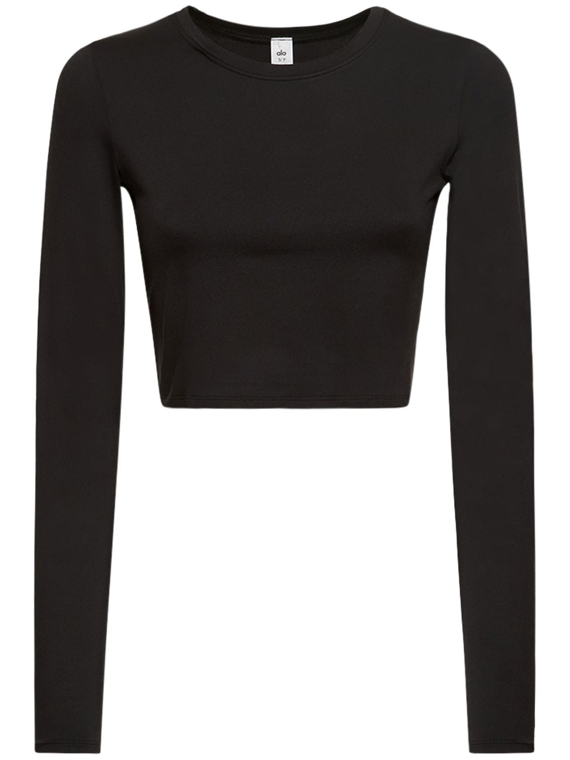 Alo Yoga Alosoft Finesse Long Sleeve T-shirt In Black