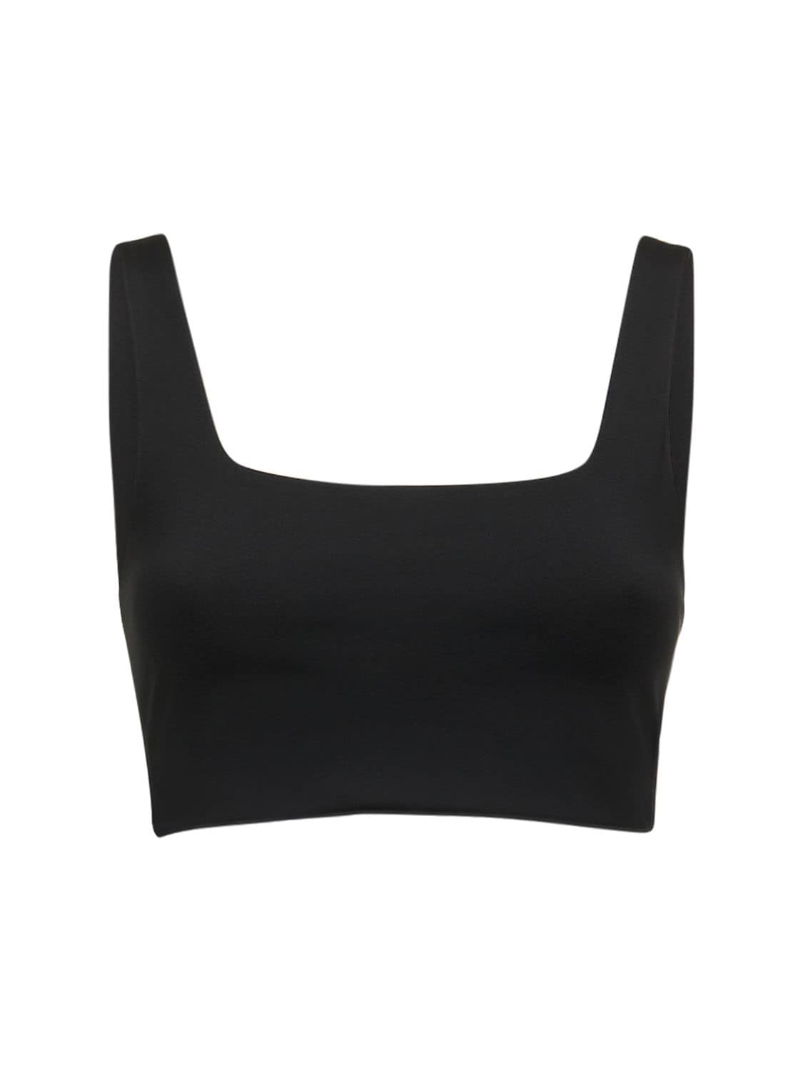 Girlfriend Collective Tommy Stretch Tech Bra Top In Black