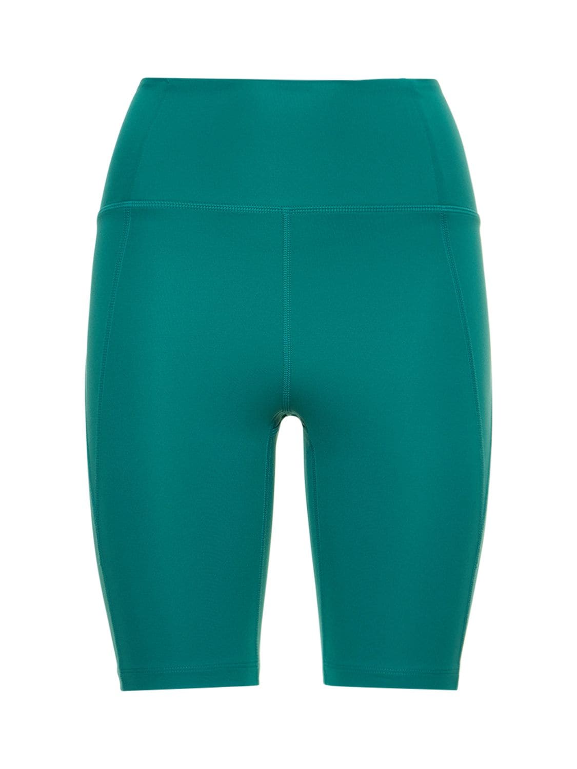 Girlfriend Collective High Rise Stretch Tech Running Shorts In Green