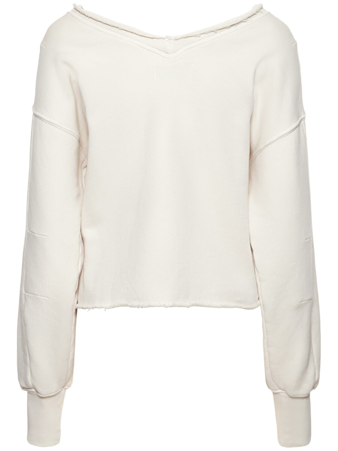 Shop Les Tien Double V Roll Neck Sweatshirt In White