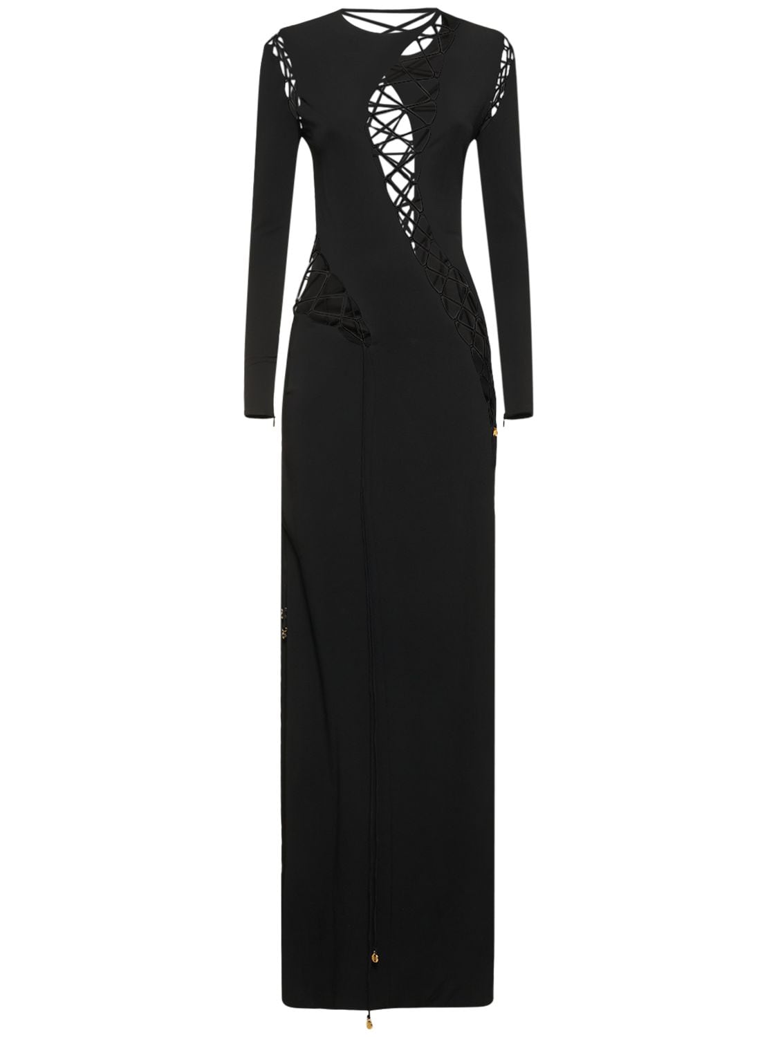 DUNDAS Viva Cutout Viscose Jersey Long Dress