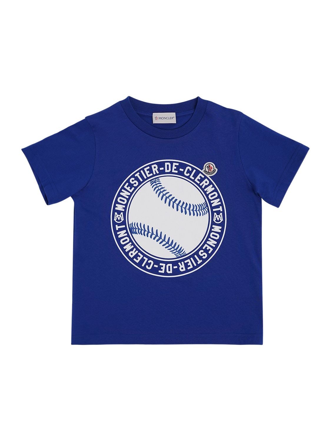 Cotton Jersey T Shirt in Blue - Moncler Enfant