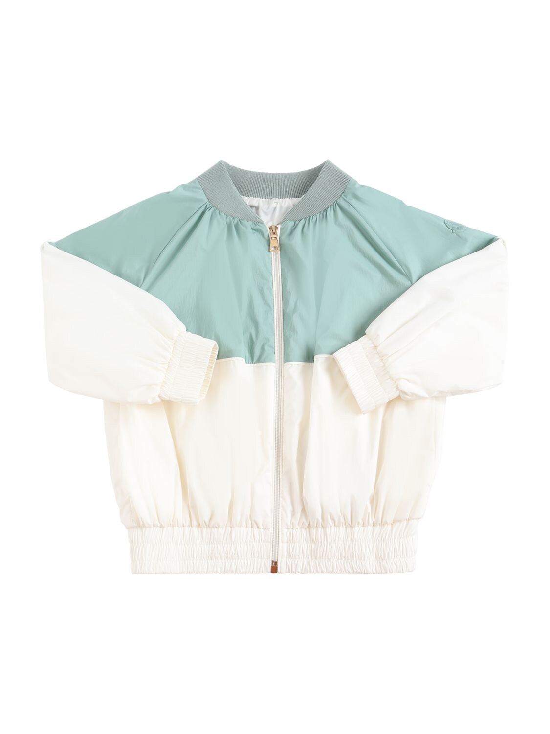 Moncler Kids' Aine Nylon Down Bomber Jacket In Verde Acqua