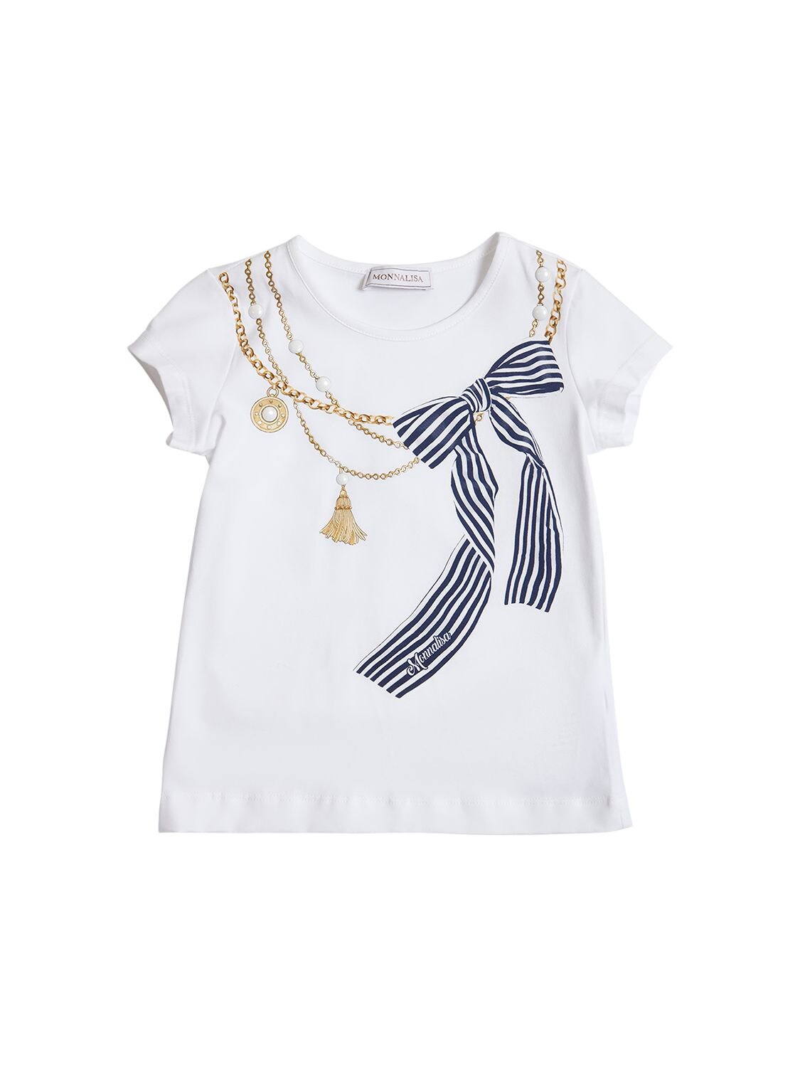 Printed Cotton Blend Jersey T-shirt – KIDS-GIRLS > CLOTHING > T-SHIRTS & TANKS