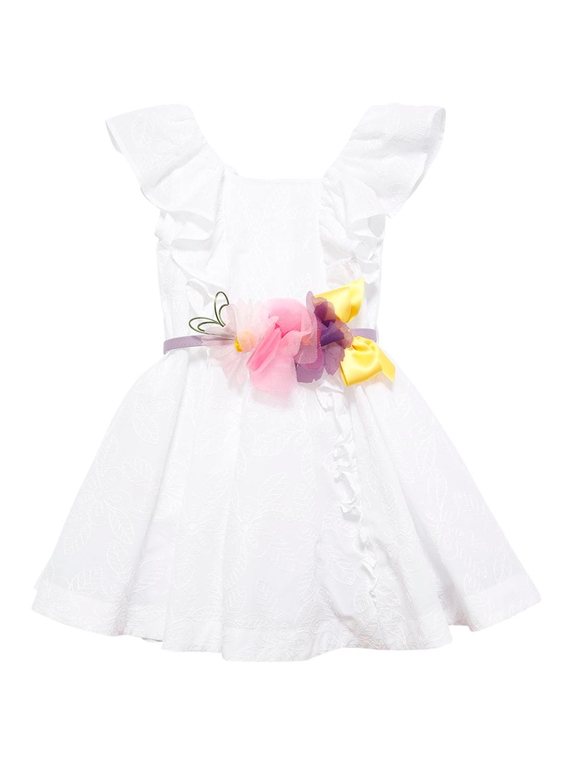Cotton Muslin Dress W/ Belt – KIDS-GIRLS > CLOTHING > DRESSES