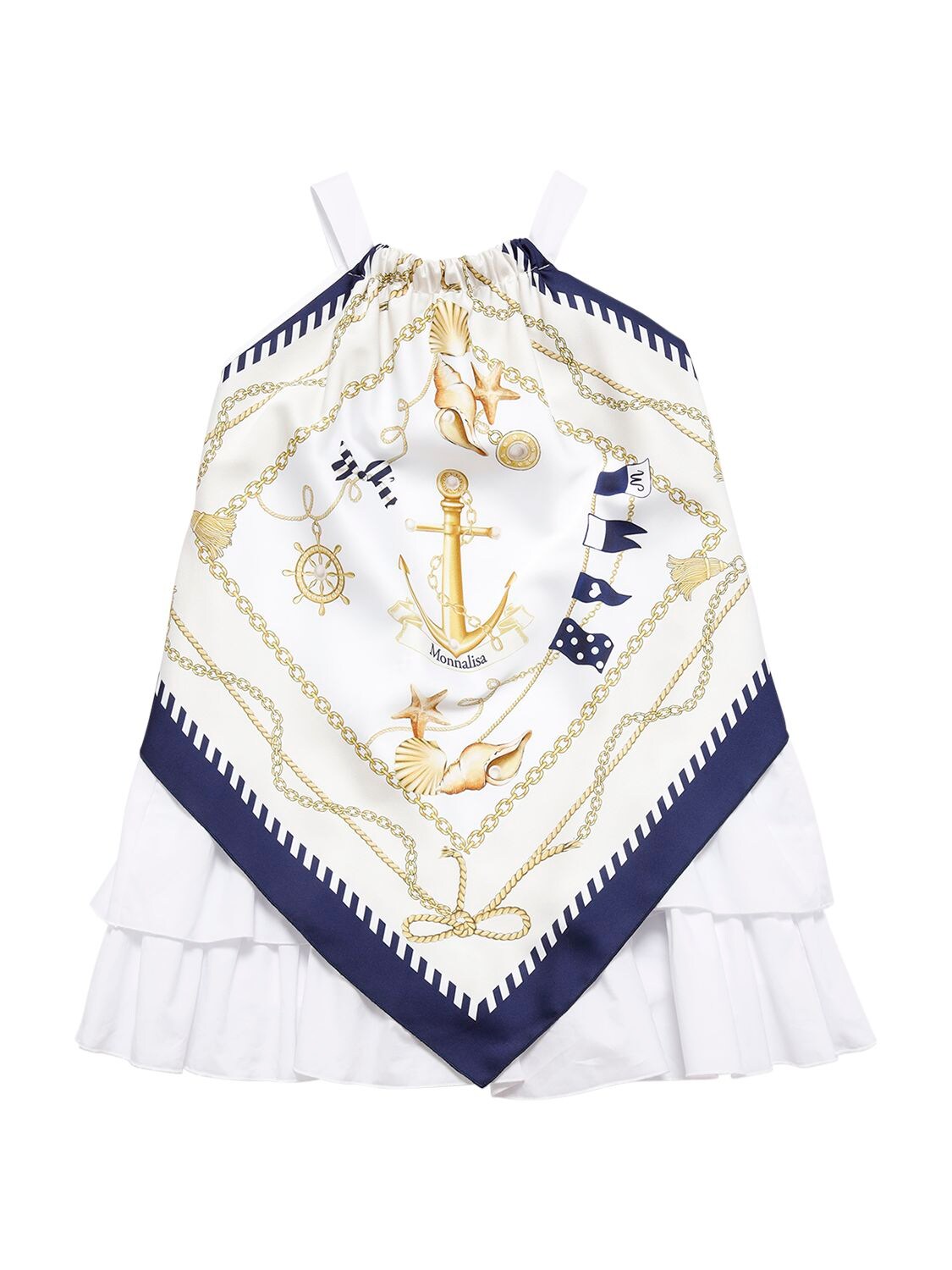 Sailor Printed Satin Dress – KIDS-GIRLS > CLOTHING > DRESSES