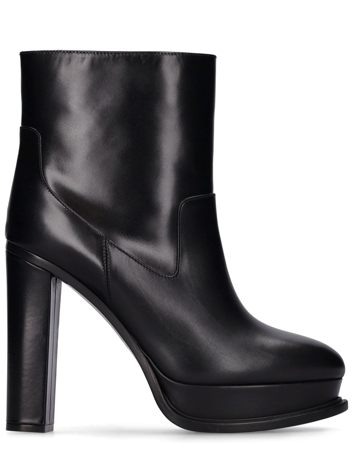 ALEXANDER MCQUEEN 120mm Leather Ankle Boots