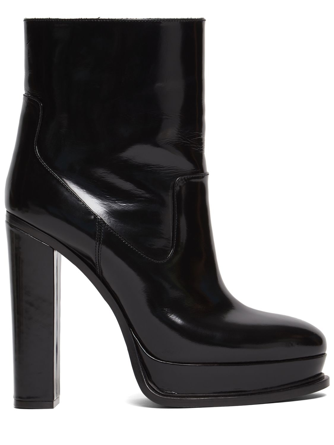 ALEXANDER MCQUEEN 120MM LEATHER ANKLE BOOTS