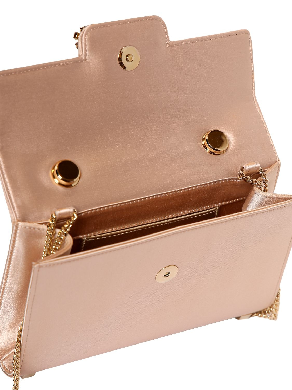 Shop Roger Vivier Mini Flower Buckle Envelope Satin Bag In Danza