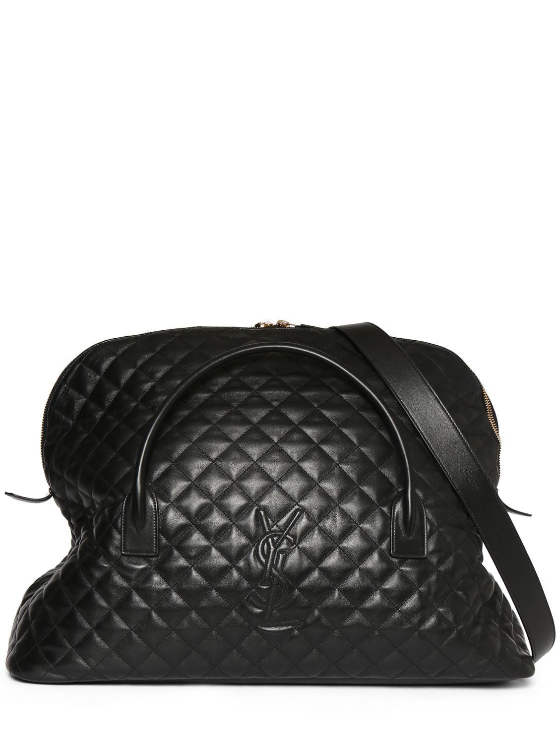 Saint Laurent Giant Leather Travel Bag In Black